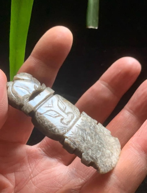 古玩玉器明代和田玉雕“府上有壽”佩拍賣,當前價格6000元