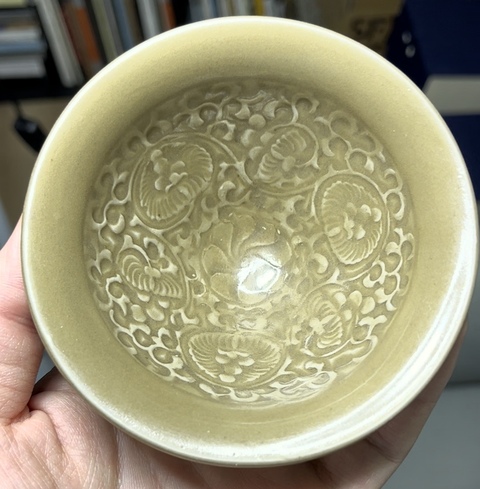 古玩陶瓷北宋耀州窯團菊盞拍賣,當前價格20000元