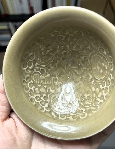 古玩陶瓷北宋耀州窯團菊盞拍賣,當前價格20000元