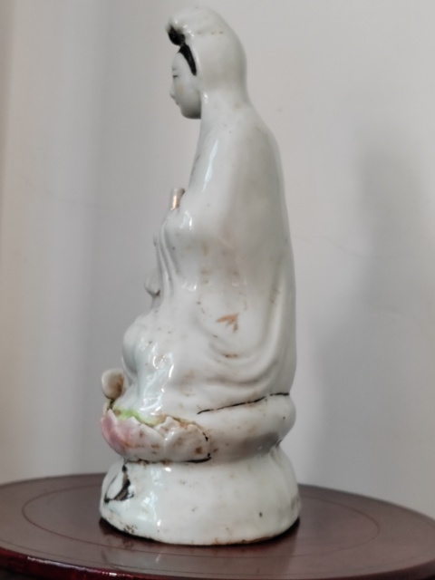 古玩陶瓷觀音塑像拍賣,當前價格280元