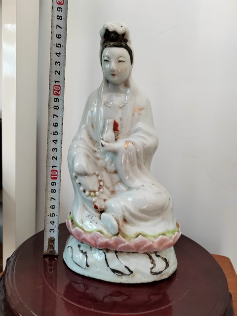 古玩陶瓷觀音塑像拍賣,當前價格280元