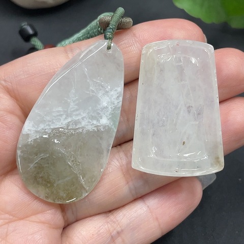 古玩玉器195情侶??裝天然翡翠掛件兩件一手走拍賣,當(dāng)前價(jià)格520元
