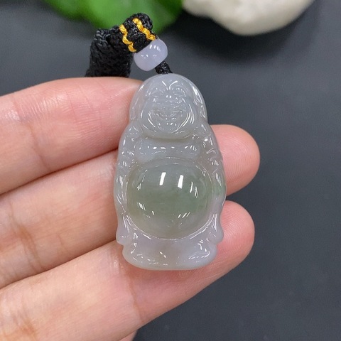 古玩玉器199天然翡翠佛公掛件(正冰種)拍賣,當前價格380元
