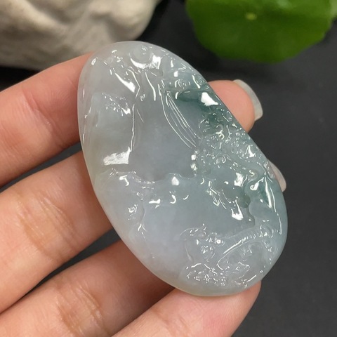 古玩玉器201天然翡翠掛件拍賣，當前價格350元