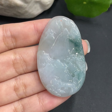 古玩玉器201天然翡翠掛件拍賣，當前價格350元