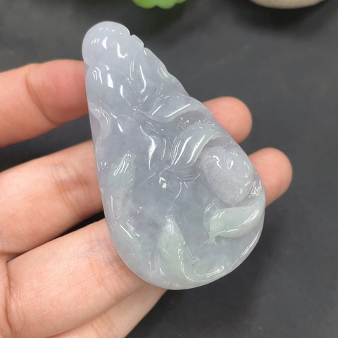古玩玉器202天然翡翠觀音掛件拍賣,當前價格330元