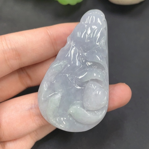古玩玉器202天然翡翠觀音掛件拍賣,當前價格330元