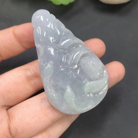 古玩玉器202天然翡翠觀音掛件拍賣,當前價格330元
