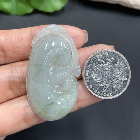 古玩玉器204天然翡翠掛件拍賣,當前價格380元