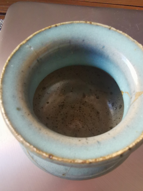 古玩陶瓷北宋鈞窯天藍釉三足爐拍賣，當前價格70000元