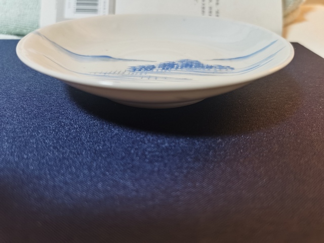 古玩陶瓷藍料彩山水人物盤拍賣,當前價格158元