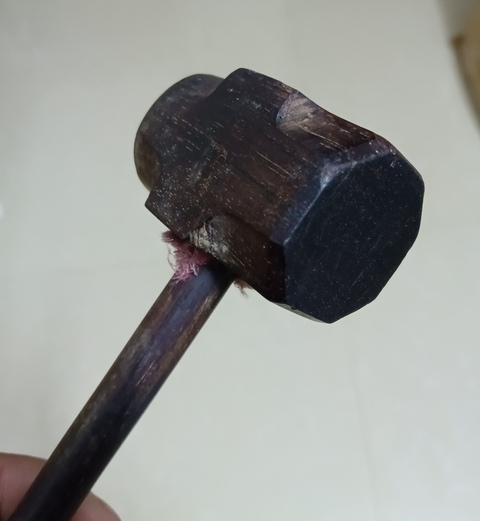 古玩雜項紅酸枝木榔頭拍賣,當前價格288元