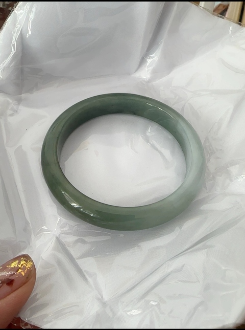 古玩玉器翡翠A貨手鐲拍賣，當前價格3600元