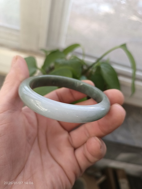 古玩玉器翡翠A貨手鐲拍賣，當前價格3600元