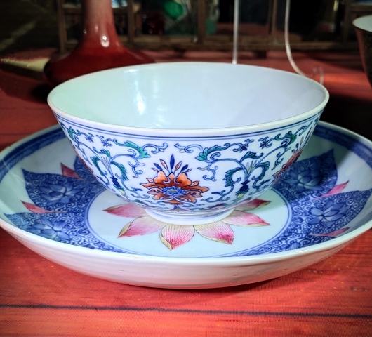 古玩陶瓷【精品斗彩道光官窯】纏枝花卉紋碗拍賣,當前價格186000元