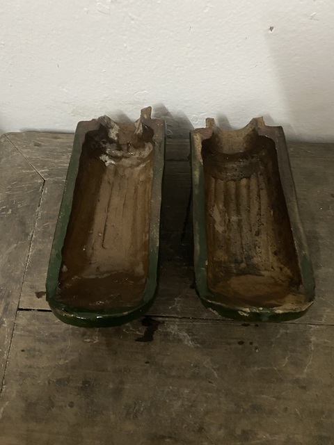 古玩陶瓷清代綠釉獅面瓦當拍賣,當前價格680元