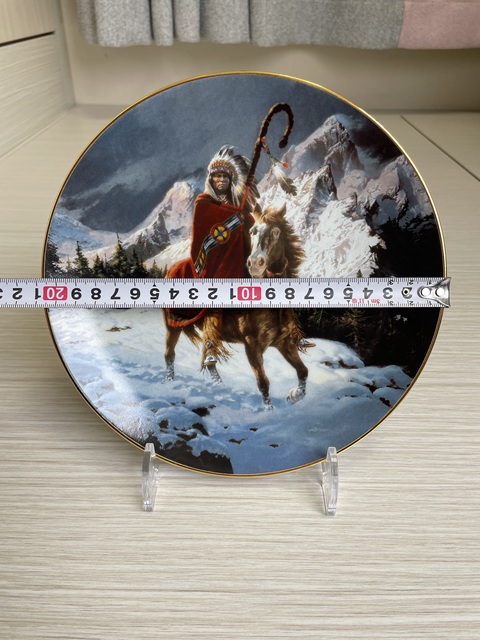 古玩陶瓷1992年 美國(guó)國(guó)寶級(jí) 印第安系列收藏賞盤拍賣，當(dāng)前價(jià)格280元