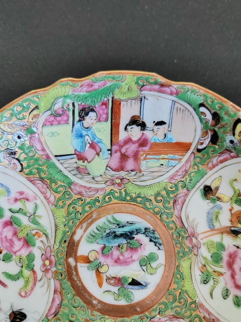 古玩陶瓷清咸豐廣彩盤拍賣，當前價格488元