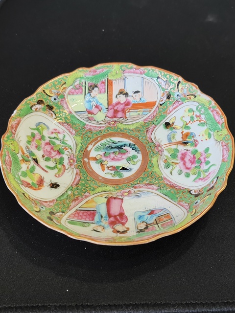 古玩陶瓷清咸豐廣彩盤拍賣，當前價格488元