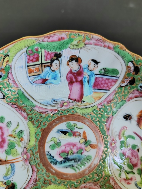 古玩陶瓷清咸豐廣彩盤拍賣，當前價格488元