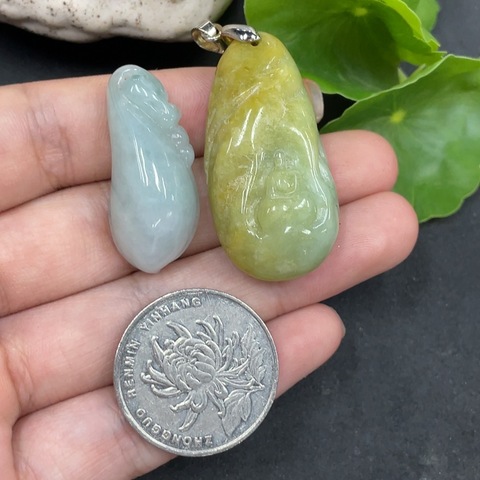 古玩玉器216天然翡翠掛件拍賣,當前價格330元