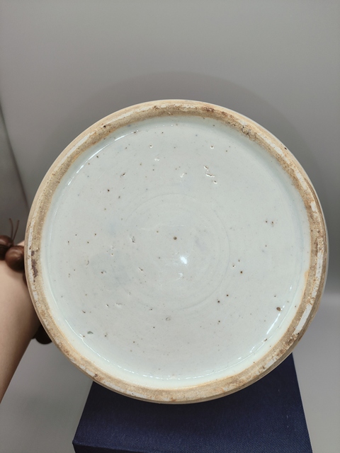 古玩陶瓷清道咸,洞石牡丹紋青花罐拍賣,當前價格990元