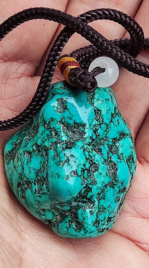 古玩玉器綠松石把件拍賣,當前價格668元
