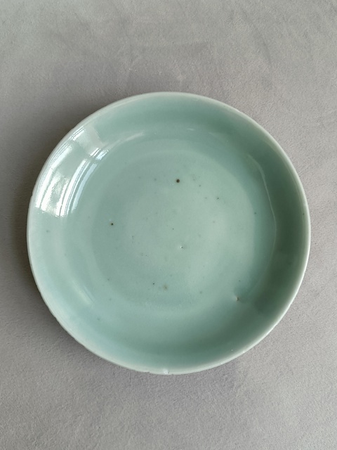 古玩陶瓷豆青釉盤拍賣，當前價格168元