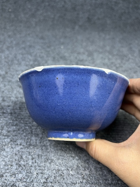 古玩陶瓷霽藍釉碗拍賣,當前價格1888元