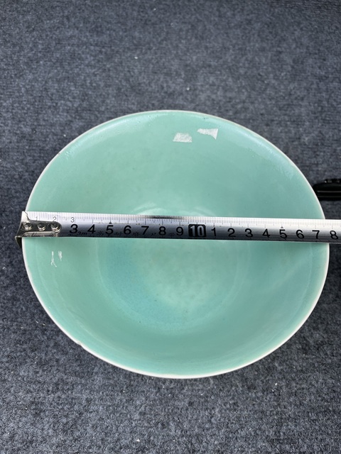 古玩陶瓷內松石綠釉外黃地匝道花卉紋撇口碗拍賣,當前價格3988元