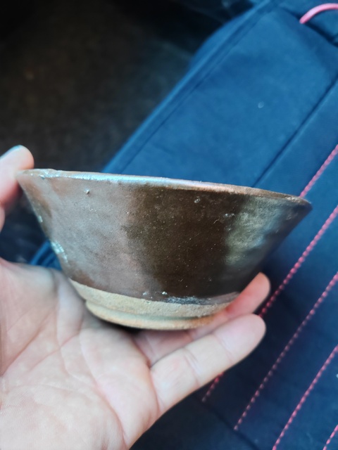 古玩陶瓷元末明初澀圈圈足疊燒工藝碗拍賣,當前價格558元