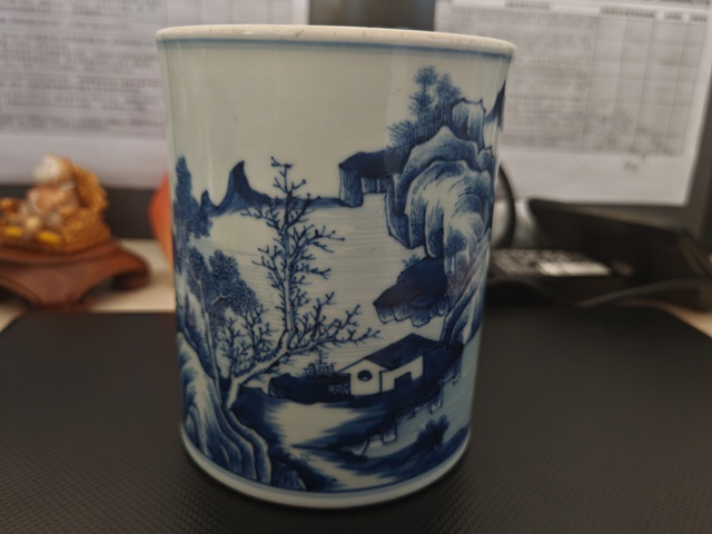 古玩陶瓷青花筆筒拍賣，當前價格15000元