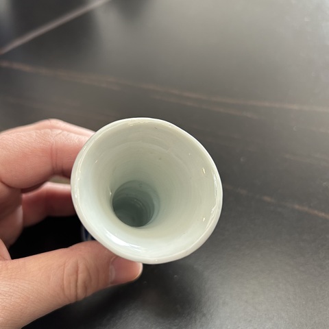 古玩陶瓷青花山水人物紋小花觚拍賣，當前價格3000元