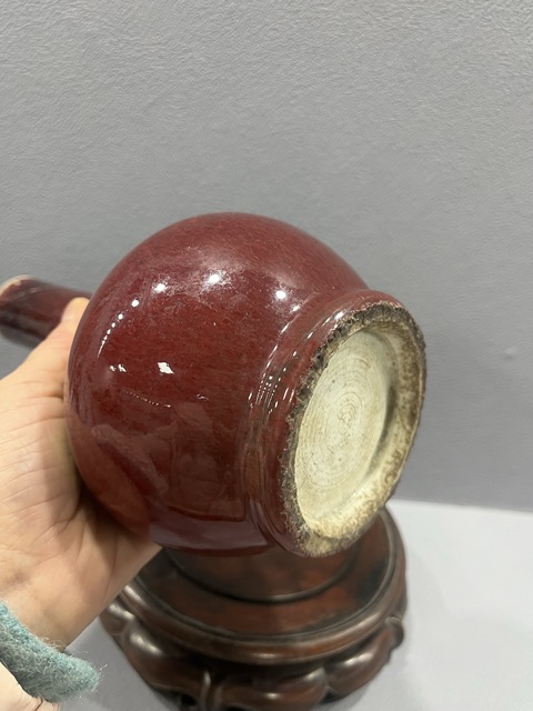 古玩陶瓷鈞紅釉天球瓶拍賣,當(dāng)前價格5500元