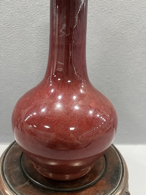 古玩陶瓷鈞紅釉天球瓶拍賣,當(dāng)前價格5500元