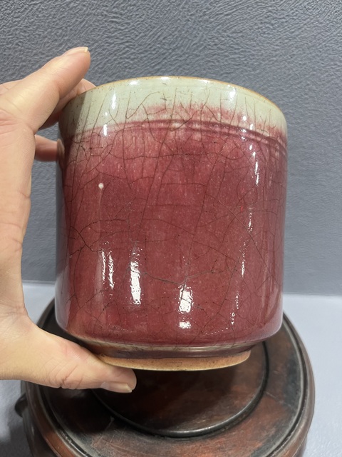 古玩陶瓷紅釉香爐拍賣,當前價格2800元