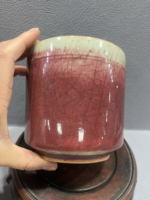 古玩陶瓷紅釉香爐拍賣,當前價格2800元