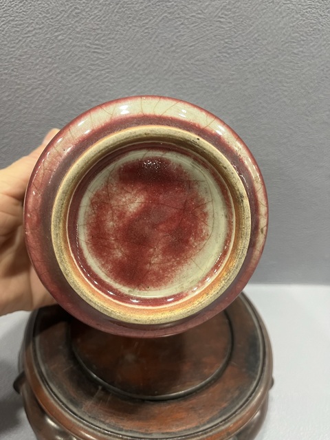 古玩陶瓷紅釉香爐拍賣,當前價格2800元