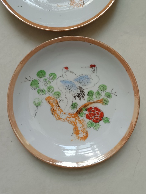 古玩陶瓷粉彩松鶴紋盤拍賣，當(dāng)前價(jià)格389元