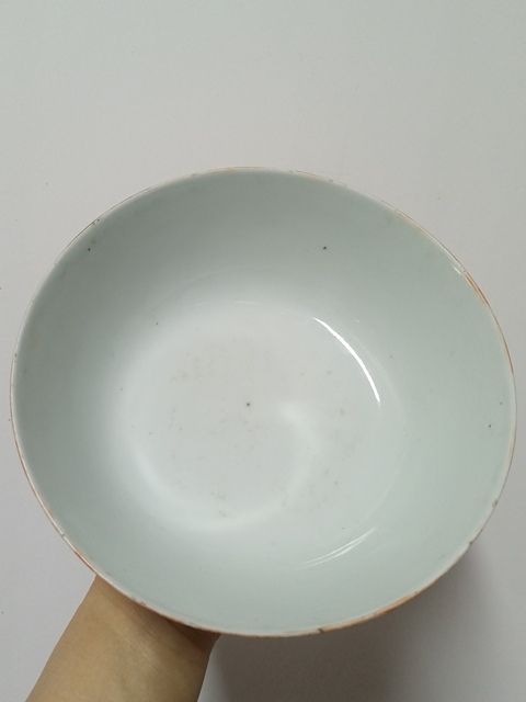 古玩陶瓷**紅釉描金碗拍賣，當前價格1000元