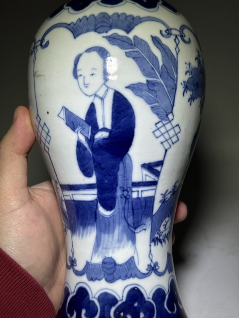 古玩陶瓷清晚期三娘教子青花人物雞腿瓶拍賣(mài),當(dāng)前價(jià)格1588元