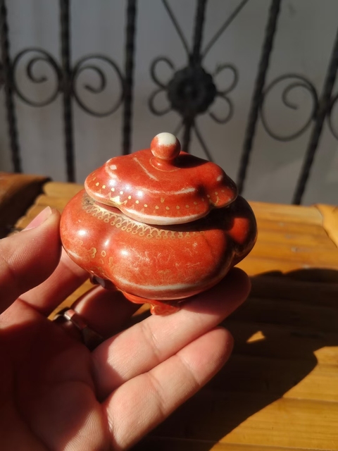 古玩陶瓷乾隆**紅描金水盂拍賣，當前價格5200元