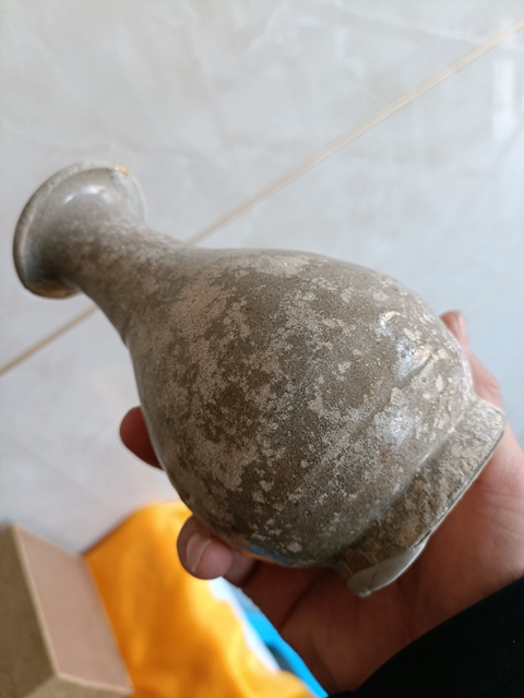 古玩陶瓷元代龍泉窯青瓷玉壺春瓶拍賣,當前價格2980元
