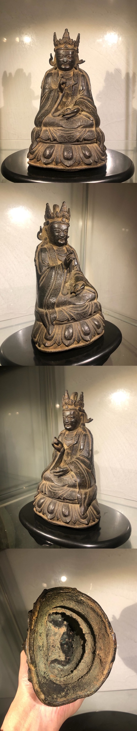 古玩銅器明晚期 地藏王菩薩 銅造像拍賣，當前價格22000元