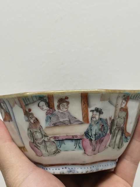 域鉴古玩】清同治粉彩人物纹贡碗鉴定结果_清同治粉彩人物纹贡碗