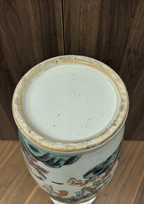 古玩陶瓷道光粉彩人物故事紋花口瓶(63.8厘米)拍賣,當前價格68888元