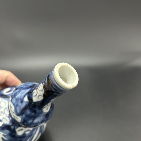 古玩陶瓷清道光青花云龍紋葫蘆瓶拍賣，當前價格200元