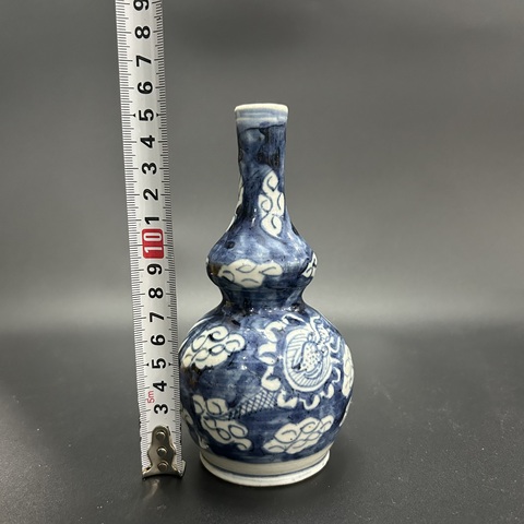 古玩陶瓷清道光青花云龍紋葫蘆瓶拍賣，當前價格200元
