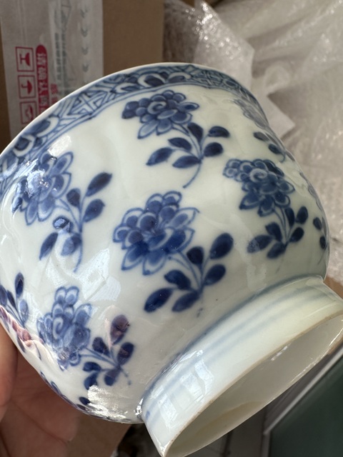 古玩陶瓷青花折枝花卉紋花口碗拍賣,當前價格2500元