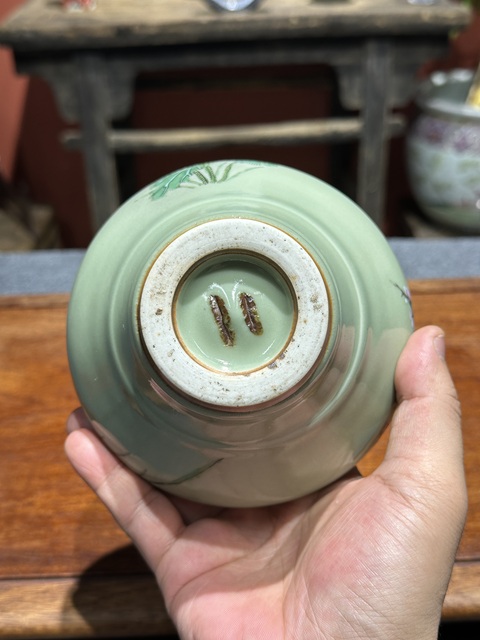 古玩陶瓷清代乾隆粉青釉梅瓶拍賣，當(dāng)前價(jià)格26800元